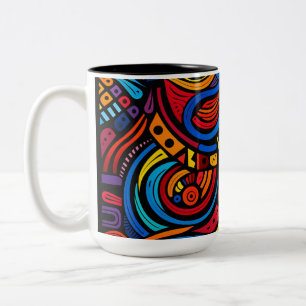 2 Couleurs Tasse à motifs africains