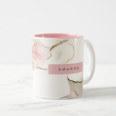 2 Couleurs Tasse à thé à motif coquette élégant personnalisé (Devant droit)