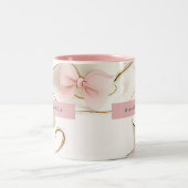 2 Couleurs Tasse à thé à motif coquette élégant personnalisé (Centre)