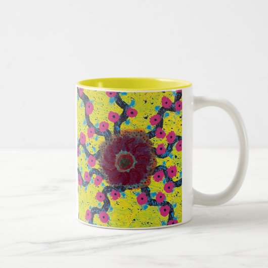 2 Couleurs Tasse abstraite bicolore (Droit)