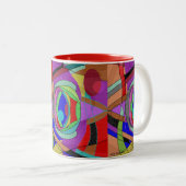 2 Couleurs TASSE abstraite colorée (Devant droit)