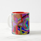 2 Couleurs TASSE abstraite colorée (Devant gauche)
