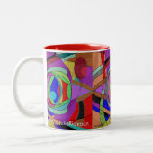 2 Couleurs TASSE abstraite colorée (Gauche)