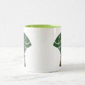 2 Couleurs Tasse abstraite d'arbre (Centre)