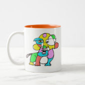 2 Couleurs Tasse abstraite de chien d'art de Denis Gaston (Gauche)