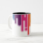 2 Couleurs Tasse abstraite de conception (Devant gauche)