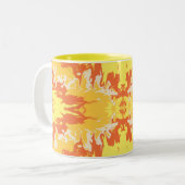2 Couleurs Tasse Abstraite Golden Ember (Devant gauche)