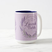 2 Couleurs Tasse Accent Champ de Lavande (Devant droit)