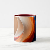 2 Couleurs Tasse Accent Flow Abstrait Chaud (Centre)