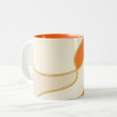 2 Couleurs Tasse Accent Wave Orange Minimal (Devant gauche)