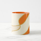 2 Couleurs Tasse Accent Wave Orange Minimal (Centre)