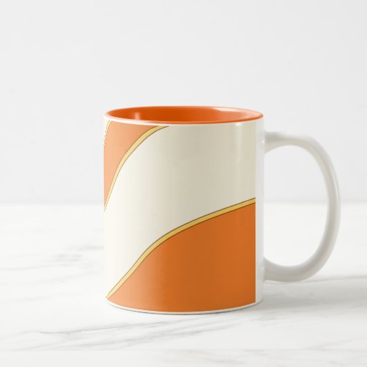 2 Couleurs Tasse Accent Wave Orange Minimal (Droit)