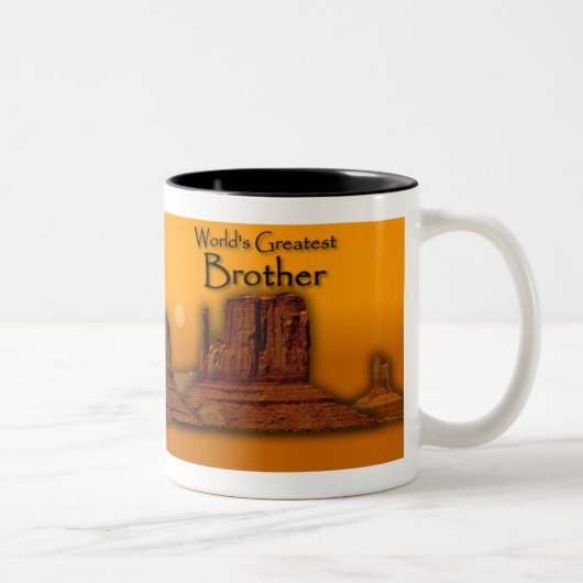 2 Couleurs Tasse affectueuse d'or des mains du frère (Droit)