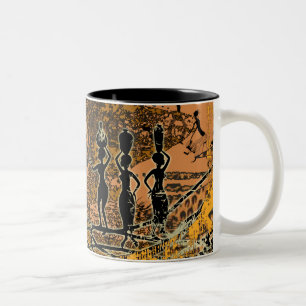 2 Couleurs Tasse africaine de femmes