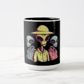 2 Couleurs Tasse Alien Duo – Rétro Sci-Fi (Centre)