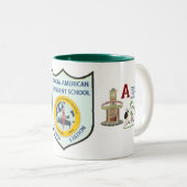 2 Couleurs Tasse américaine d'école d'Asmara (Devant droit)