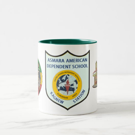 2 Couleurs Tasse américaine d'école d'Asmara (Centre)