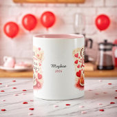 2 Couleurs Tasse Amour Café personnalisée pour amateur de caf