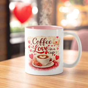2 Couleurs Tasse Amour Café personnalisée pour amateur de caf