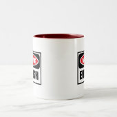 2 Couleurs Tasse ANGLAISE d'avertissement (Centre)