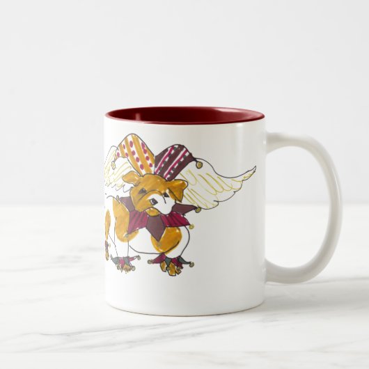 2 Couleurs Tasse anglaise de bouledogue d'anges de Gullys (Droit)