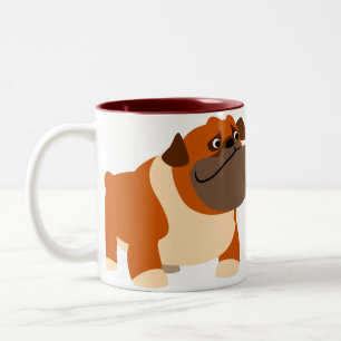 2 Couleurs Tasse anglaise mignonne de bouledogue