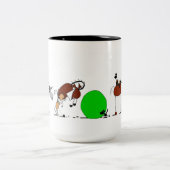 2 Couleurs Tasse animale mignonne de bande dessinée (Centre)