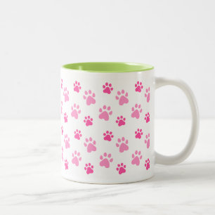 2 Couleurs Tasse animale mignonne d'empreintes de pattes