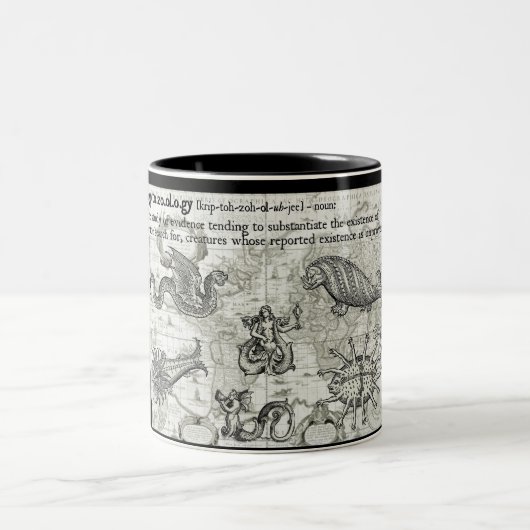 2 Couleurs Tasse antique de Cryptozoology (Centre)