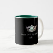 2 Couleurs Tasse argentée nommée faite sur commande de (Devant droit)
