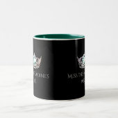 2 Couleurs Tasse argentée nommée faite sur commande de (Centre)