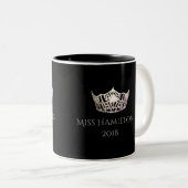 2 Couleurs Tasse argentée nommée faite sur commande de (Devant droit)