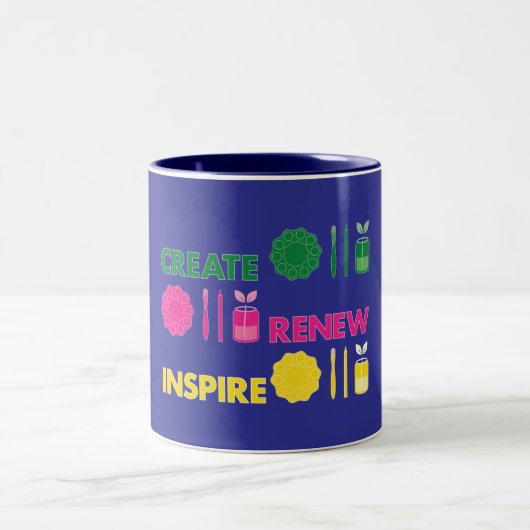 2 Couleurs Tasse Artsy Spring Knolling (Centre)