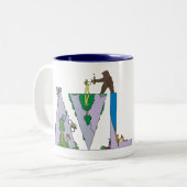 2 Couleurs Tasse | ASHEVILLE, OR (AVL) (Devant gauche)