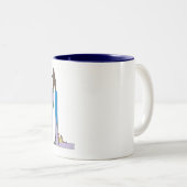 2 Couleurs Tasse | ASHEVILLE, OR (AVL) (Devant droit)