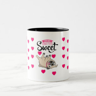 2 Couleurs Tasse assez douce de carlin