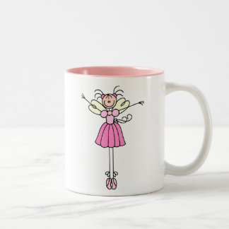 2 Couleurs Tasse assez rose de ballerine d'ange