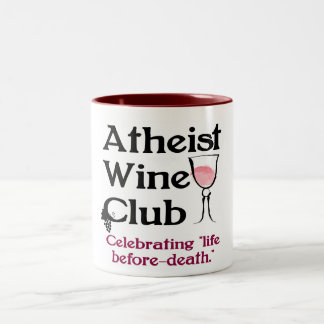 2 Couleurs Tasse athée de club de vin