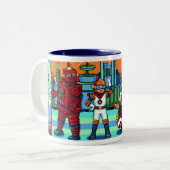 2 Couleurs Tasse atomique de ville (Devant gauche)