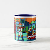 2 Couleurs Tasse atomique de ville (Centre)