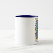 2 Couleurs tasse au visage heureux post-impressionnisme (Centre)