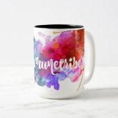 2 Couleurs Tasse autoimmune d'éclaboussure de tribu (Devant droit)