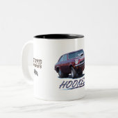 2 Couleurs Tasse avec "ACCROCHÉ ! " (Devant gauche)