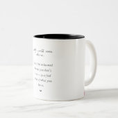 2 Couleurs Tasse avec citation d'amour-propre (Devant droit)