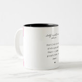 2 Couleurs Tasse avec citation d'amour-propre (Devant gauche)