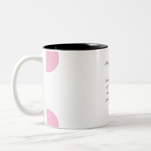 2 Couleurs Tasse avec citation d'amour-propre (Gauche)