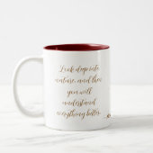 2 Couleurs Tasse avec citation de Einstein Regardez profondém (Gauche)