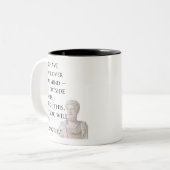 2 Couleurs Tasse avec citation de Marc Aurèle (Devant gauche)