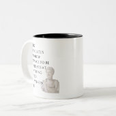 2 Couleurs Tasse avec citation de Marc Aurèle (Devant gauche)