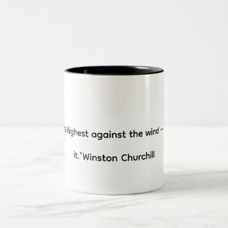 2 Couleurs Tasse avec citation inspirante de Winston Churchil